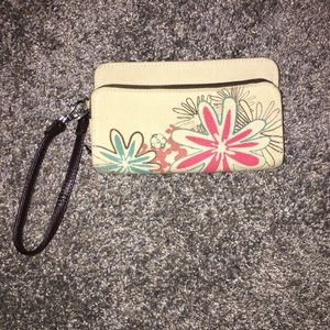 Thirty one Flower wallet wristlet handbag